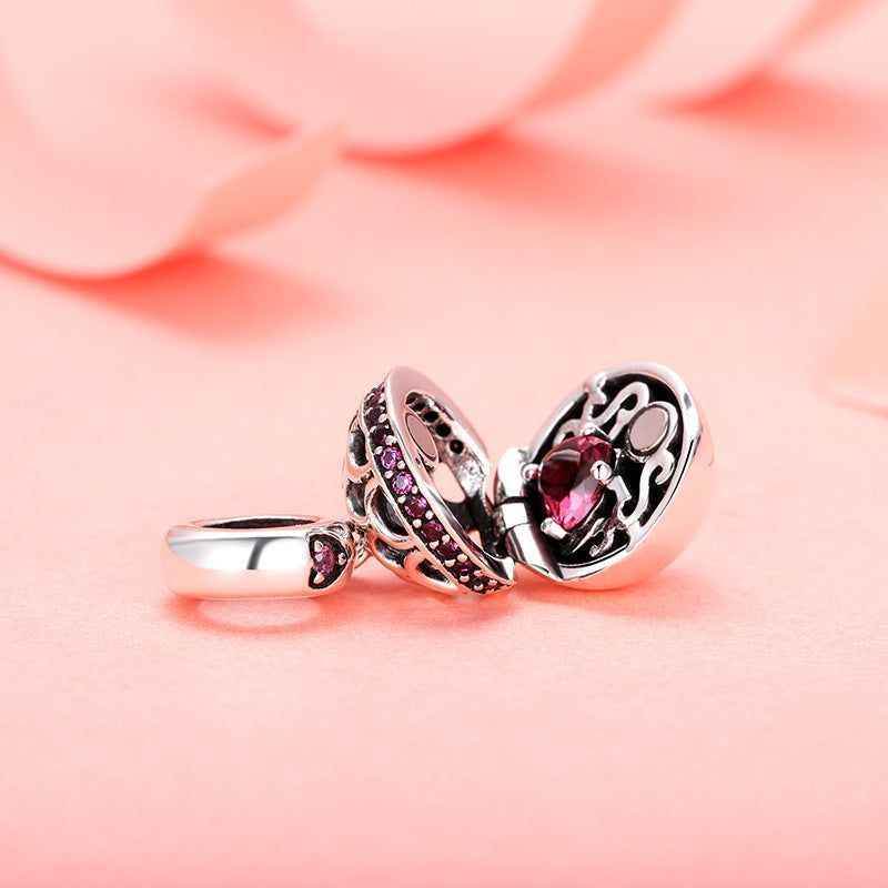 925 Sterling Silver Pendant Charm Jewelry WOS10 Ball Love Gift Without Chain - Touchy Style