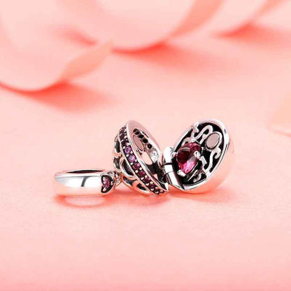 925 Sterling Silver Pendant Charm Jewelry WOS10 Ball Love Gift Without Chain - Touchy Style