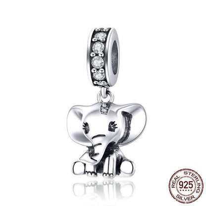 925 Sterling Silver Pendent Charm Jewelry Baby Elephant SCC1338 - Touchy Style .
