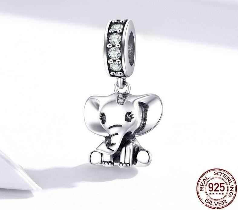 925 Sterling Silver Pendent Charm Jewelry Baby Elephant SCC1338 - Touchy Style .