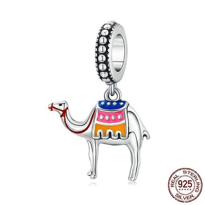 925 Sterling Silver Pendent Charm Jewelry Camel 