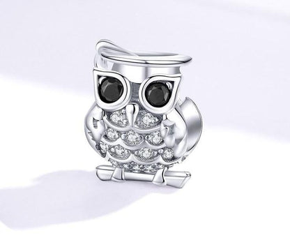 925 Sterling Silver Pendent Charm Jewelry Owl 
