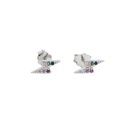 925 Sterling Silver Rainbow Blight Earrings Charm Jewelry - Touchy Style .
