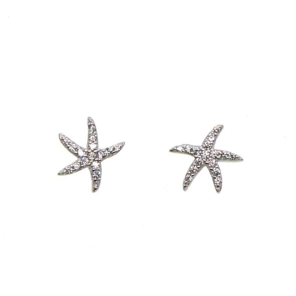 925 Sterling Silver Sea Star Stud Earrings Charm Jewelry - Touchy Style
