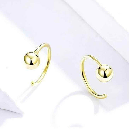 925 Sterling Silver Tiny Hoop Earrings Charm Jewelry - SCE782 - Touchy Style