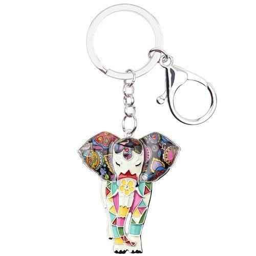 Jungle Animal An Elephant Pattern Unique Key Chain BOS0105 - Touchy Style