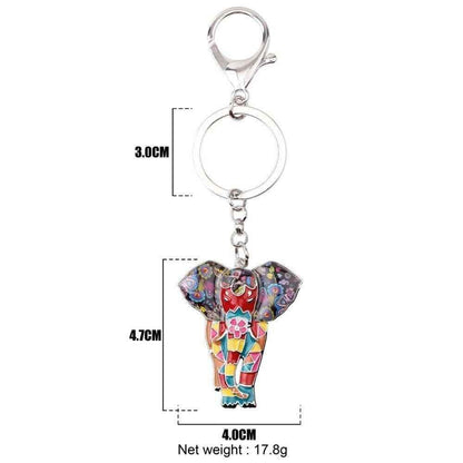 Jungle Animal An Elephant Pattern Unique Key Chain BOS0105 - Touchy Style