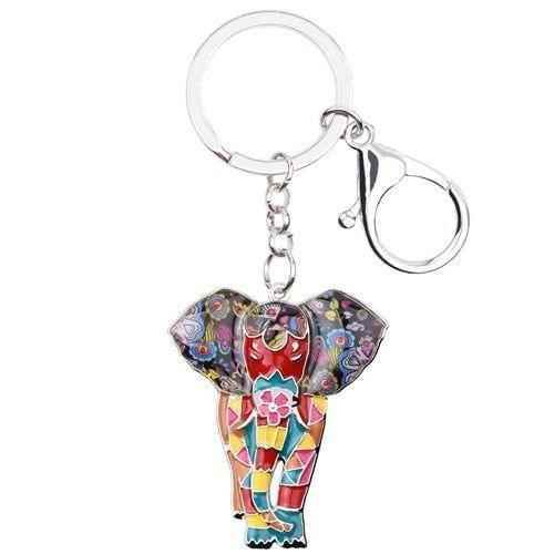 Jungle Animal An Elephant Pattern Unique Key Chain BOS0105 - Touchy Style .