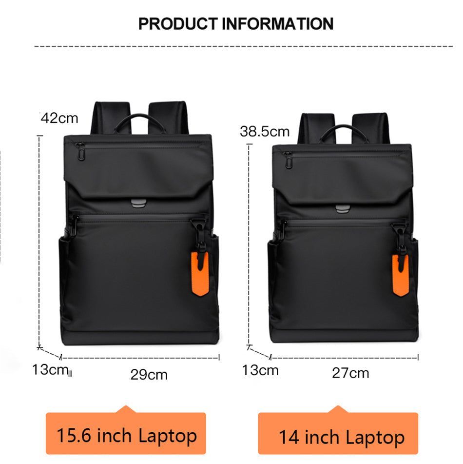 Black Cool Backpacks VCES0400 Laptop Waterproof Backpack - Touchy Style .