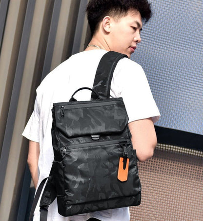 Black Cool Backpacks VCES0400 Laptop Waterproof Backpack - Touchy Style .