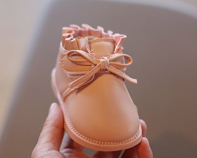 Bowknot Ruffles Boots Toddler Children Girl Casual Shoes RB1135 - Touchy Style .