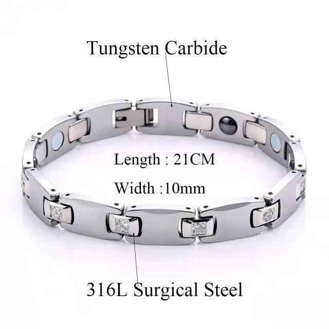 Bracelet Charm Jewelry 2021 Ceramic Opal Tungsten Bangles For Men's & Women's - Touchy Style .