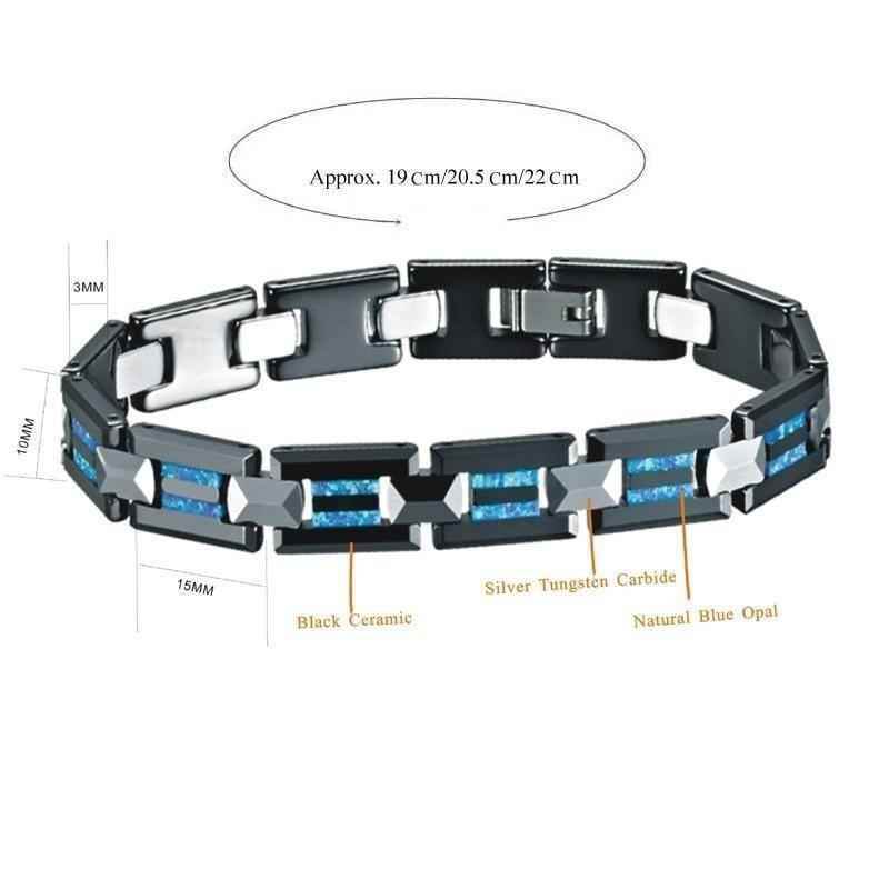 Bracelet Charm Jewelry 2021 Ceramic Opal Tungsten Bangles For Men's & Women's - Touchy Style .