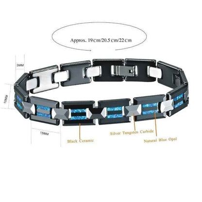 Bracelet Charm Jewelry 2021 Ceramic Opal Tungsten Bangles For Men's & Women's - Touchy Style .