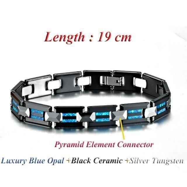 Bracelet Charm Jewelry 2021 Ceramic Opal Tungsten Bangles For Men's & Women's - Touchy Style .