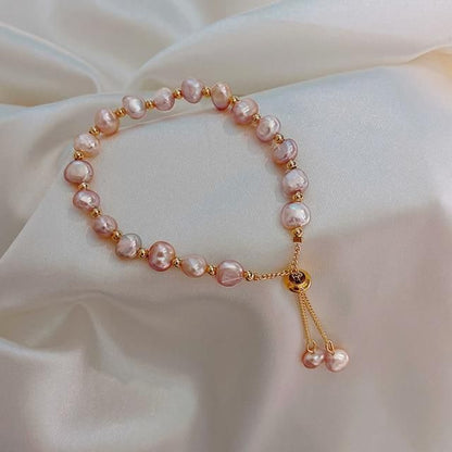 Bracelet Charm Jewelry 2021 Elegant Baroque Natural Pearl Zircon Bee Pendant Sweet Jewelry - Touchy Style .