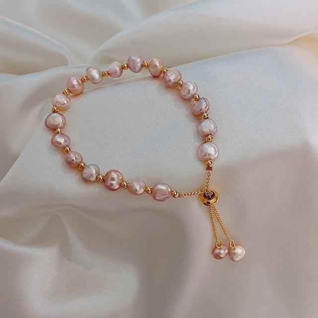 Bracelet Charm Jewelry 2021 Elegant Baroque Natural Pearl Zircon Bee Pendant Sweet Jewelry - Touchy Style .