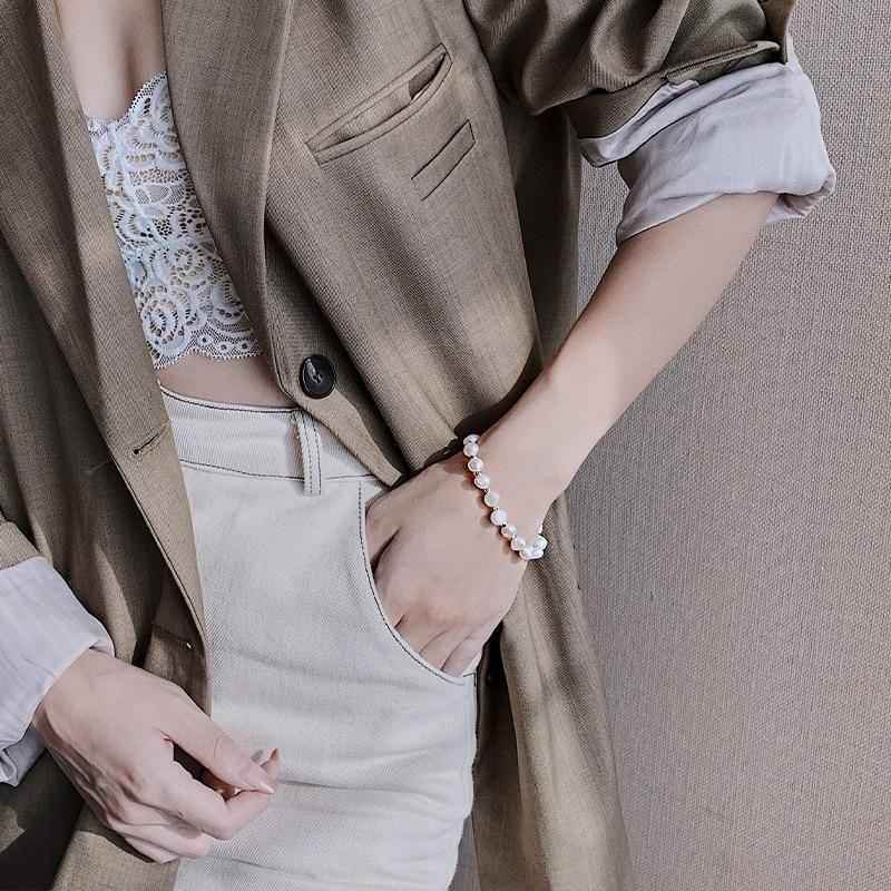 Bracelet Charm Jewelry 2021 Elegant Baroque Natural Pearl Zircon Bee Pendant Sweet Jewelry - Touchy Style