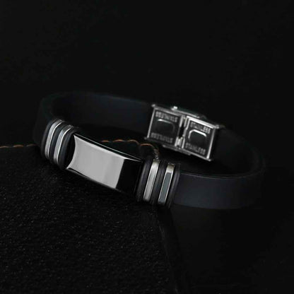Bracelet Charm Jewelry 2021 Stainless Steel Smooth Glossy Silicone Vintage Bracelet For Men &amp; Women - Touchy Style