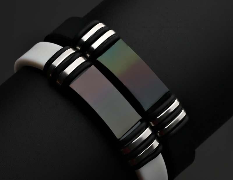 Bracelet Charm Jewelry 2021 Stainless Steel Smooth Glossy Silicone Vintage Bracelet For Men &amp; Women - Touchy Style .