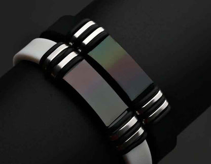Bracelet Charm Jewelry 2021 Stainless Steel Smooth Glossy Silicone Vintage Bracelet For Men &amp; Women - Touchy Style