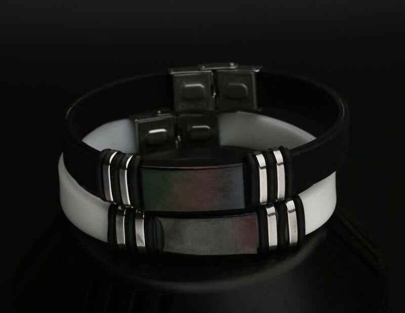 Bracelet Charm Jewelry 2021 Stainless Steel Smooth Glossy Silicone Vintage Bracelet For Men &amp; Women - Touchy Style .