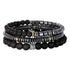 Bracelet Charm Jewelry 4Pcs/Set Hematite Slim Beaded Bangles For Women & Men - Touchy Style
