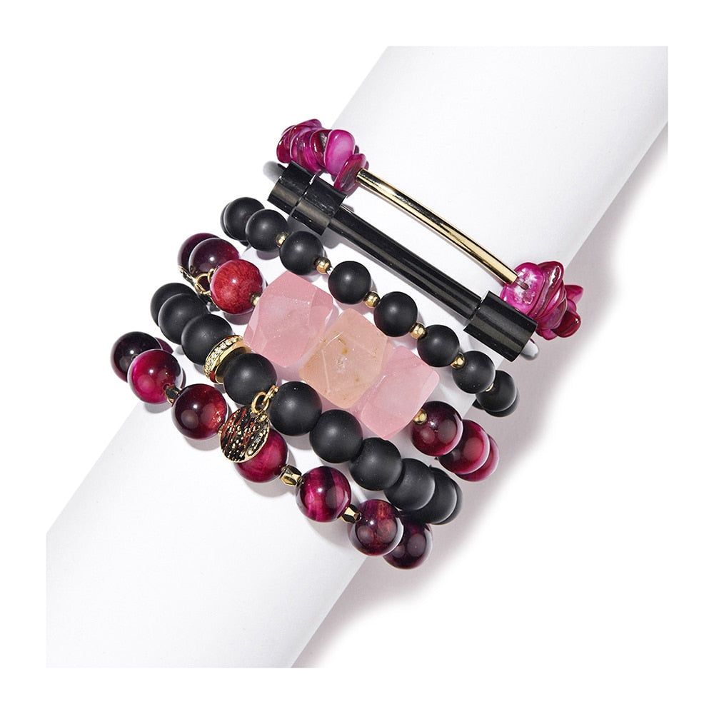 Candy Bracelet Pre Order: Pink Mixed Stones
