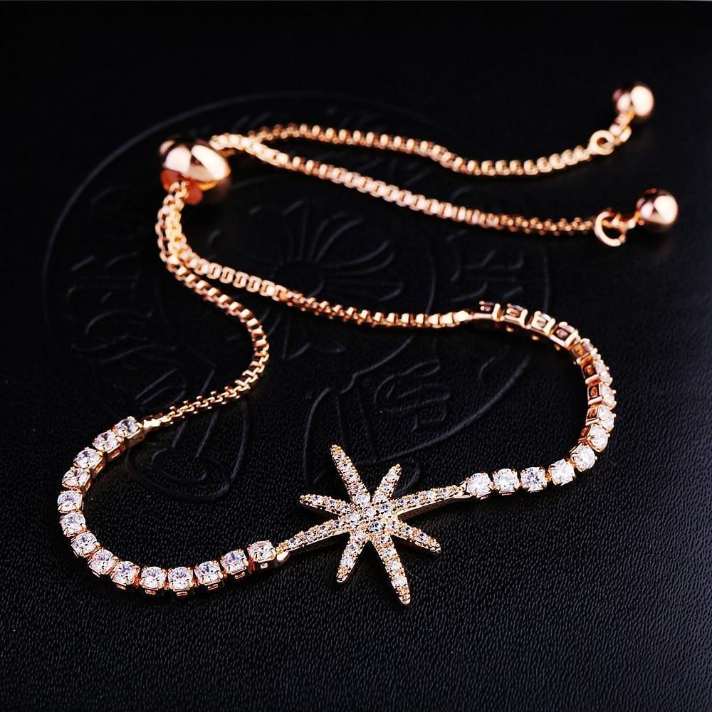 Bracelet Charm Jewelry Trendy Crystal Star Simple Elegant Adjustable Bracelet 2021 - Touchy Style .