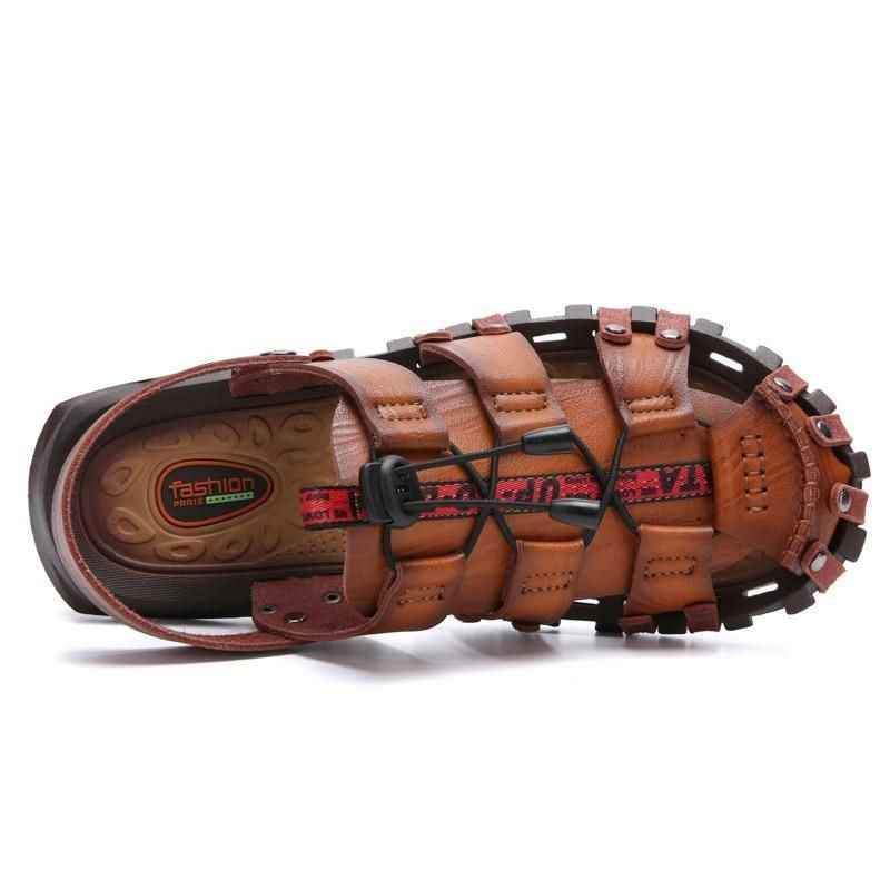 Breathable Leather Brown Men&