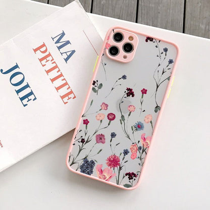 Butterfly Lavender Flowers Cute Phone Case For iPhone 12 mini 11 pro max 6s 7 8 Plus SE 2 X XR XS Max - Touchy Style .