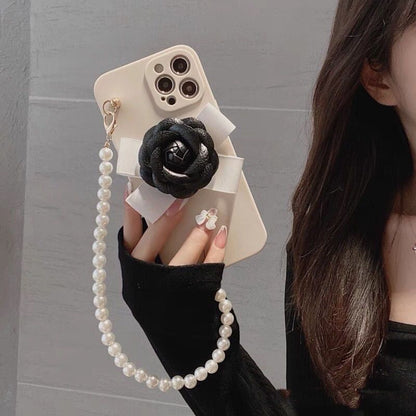 Camellia Pearl Cute Phone Cases For iPhone 14 13 11 12 Pro Max X XR XS MAX 6S 7 8 Plus Mini - Touchy Style .