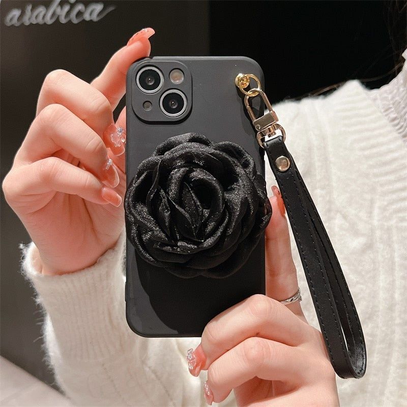 Camellia Pearl Cute Phone Cases For iPhone 14 13 11 12 Pro Max X XR XS MAX  6S 7 8 Plus Mini