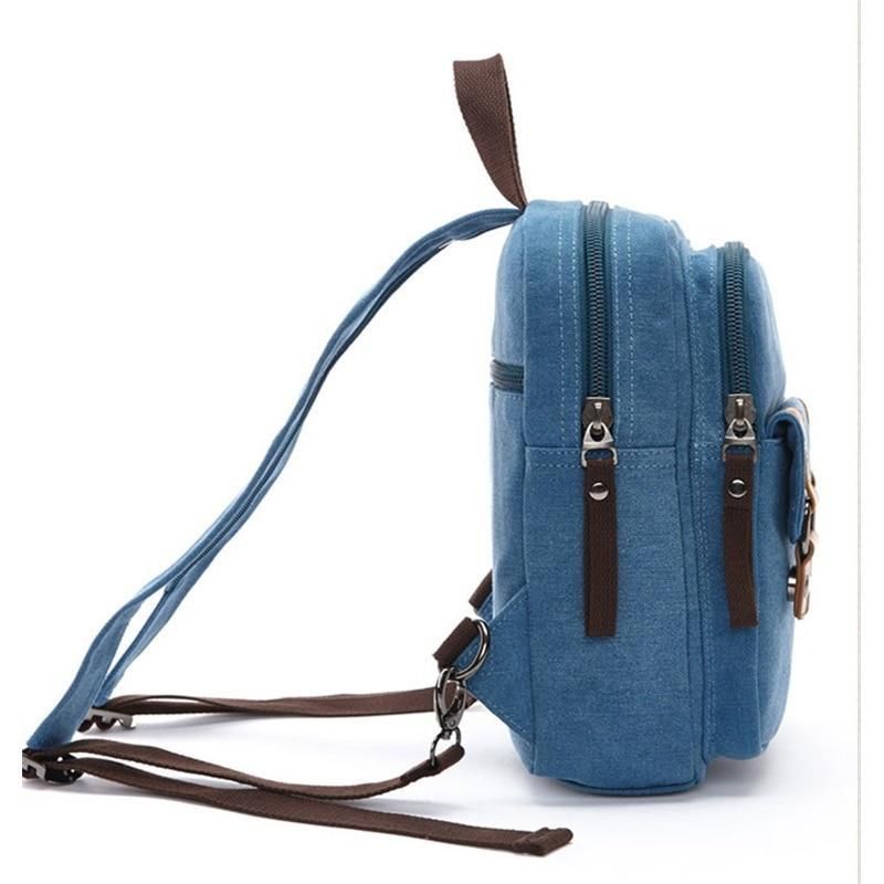 Canvas Korean Style Mini Cool Backpacks For Women's Men's Unisex JXY1262