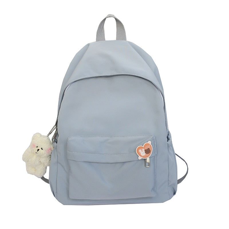 Casual Cool Backpacks For Women Solid Shoulder Bag Nylon School Bag GCB68555 - Touchy Style .