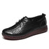 Casual Shoes Genuine Cow Leather Flat Comfortable For Women Hollow Breathable Lace-Up Ladies Flats - Touchy Style