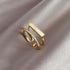 Classic Double Shell Open Finger Rings Charm Jewelry XYS0325 - Touchy Style .