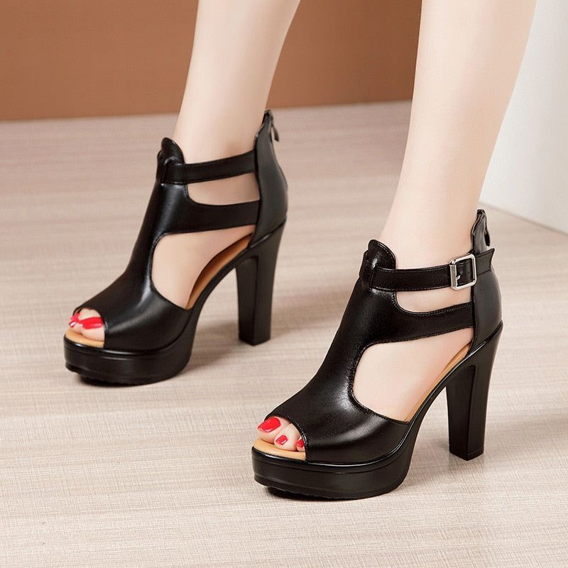 Classic High Heels Gladiator Sandals - Women's Casual Shoes GU403 ...