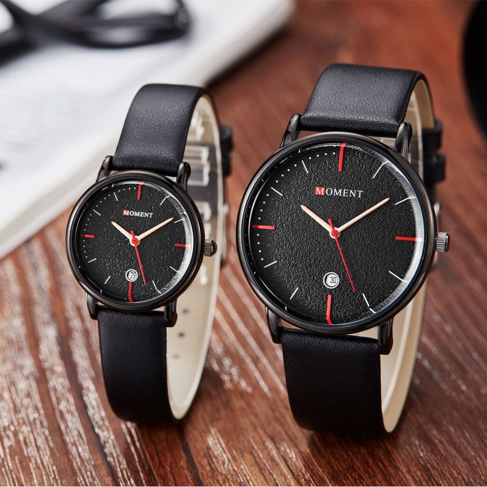 Couple Watch Men Women Brown Wrist Watches Lover Valentine's Day Gift Reloj Creative White Wristwatch Sport Male Quartz Clock Men Black