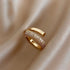 Creative Metal Golden Open Finger Rings Charm Jewelry XYS0142 - Touchy Style .