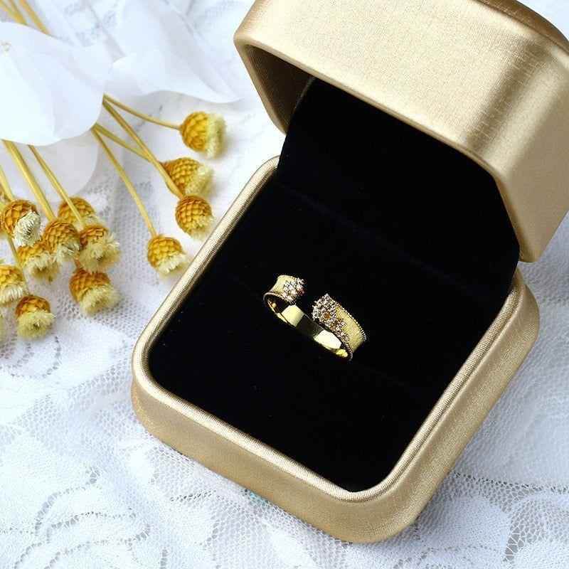 Crystal 925 Sterling Silver Adjustable Finger Rings Charm Jewelry LOS0236 - Touchy Style