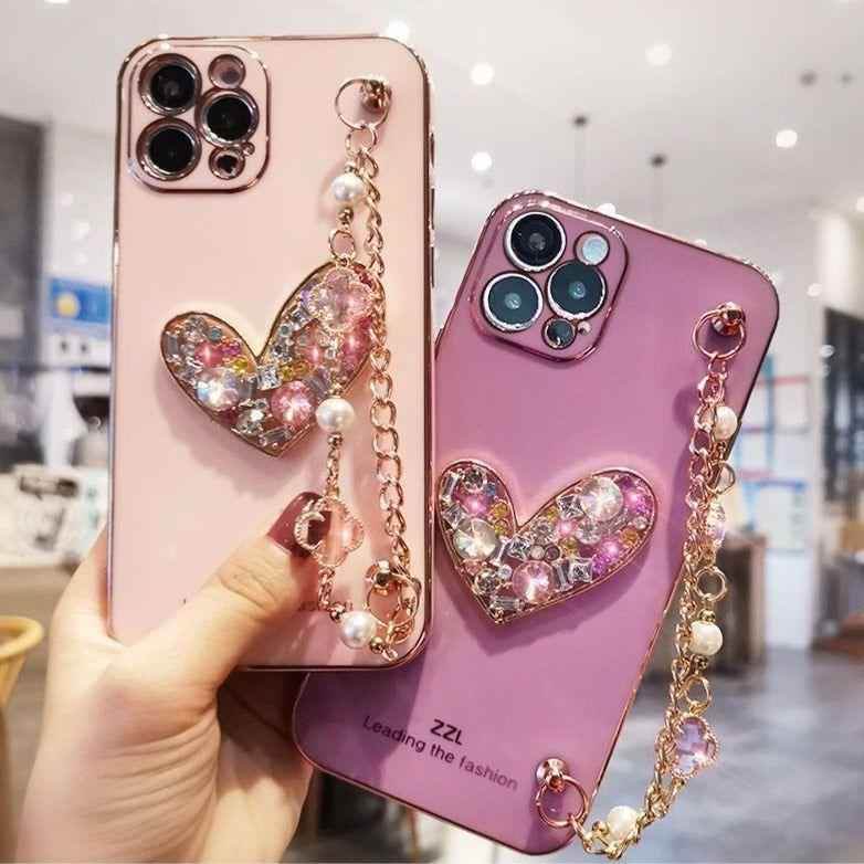 Crystal Gem Cute Phone Cases For iPhone 14 13 Pro Max 12 Mini 11 7 8Plus Xr X Xs - Touchy Style