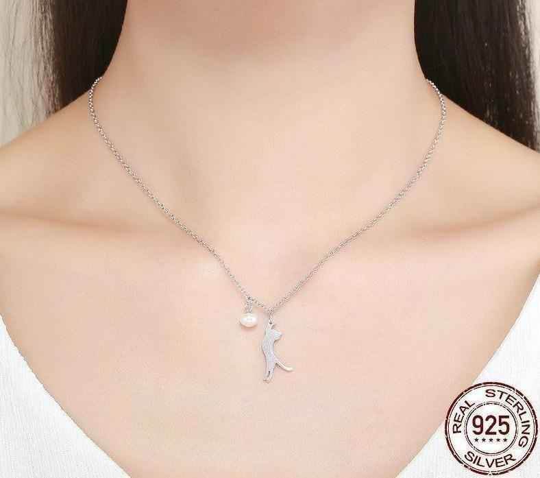 Cute Kitten Cat Pendant Necklace Charm Jewelry - SCN175 - Touchy Style