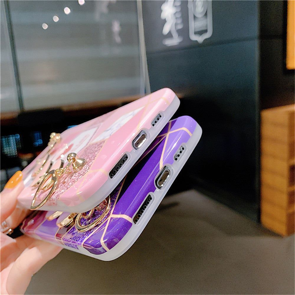 Luxury Sequins Marble Square Phone Case For iPhone 12 Pro 11 XS Max XR 6s 7  8Plus Bling Soft Protective Cover For Samsung Coque - AliExpress