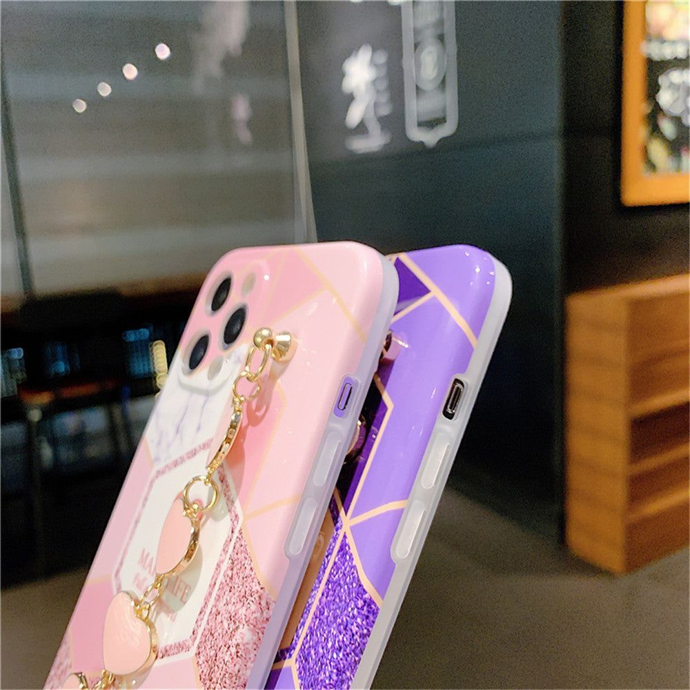 Luxury Square Mirror Pink Phone Case For iPhone 13 12 11 Pro XS Max XR X 10  7 8 Plus Hot Fashion Ring Holder Stand Cover Coque - AliExpress