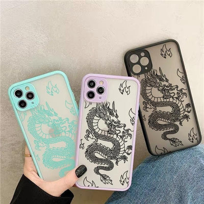 Cute Phone Cases Dragon For iPhone 12 11 Pro XS MAX X 7 XR SE20 8 6Plus Transparent - Touchy Style .