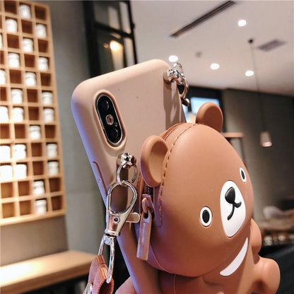Cute Phone Cases For iPhone 12 12 Pro Max 6Plus 6s 7 8 Plus X XR XS MAX/11 Pro Max SE 3D Big Bear Faces - Touchy Style .