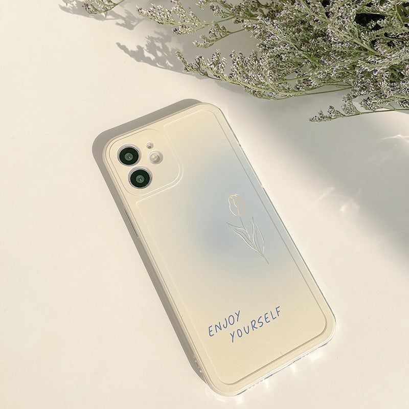 Cute Phone Cases For iPhone 14 13 11 12 Pro Max Xr Xs Max 7 8 Plus 7Plus Sweet Single Rose - Touchy Style .