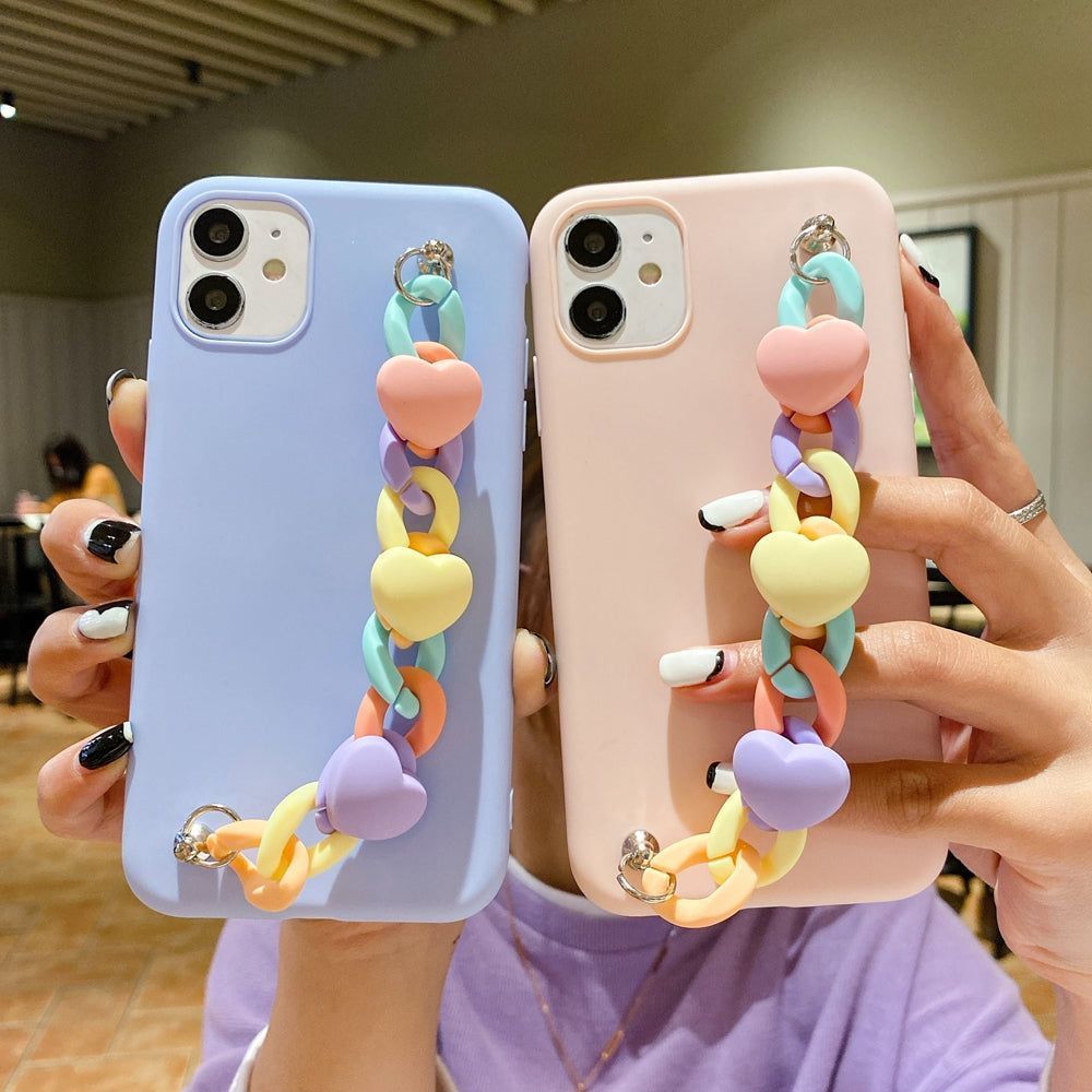 Cute Phone Cases For iPhone 14 13 11 12 Pro Max XR XS Max 7 8 Plus X 5S SE  6S Candy Bracelet Pattern