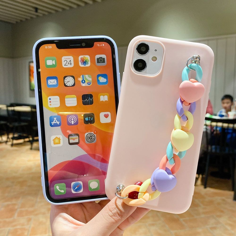 Cute Phone Cases For iPhone 14 13 11 12 Pro Max XR XS Max 7 8 Plus X 5S SE 6S Candy Bracelet Pattern - Touchy Style .